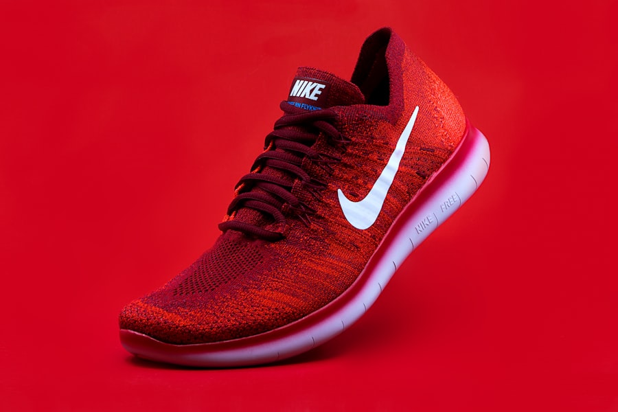 Toddler's shoe (left, red)
